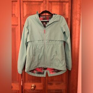 C9 By Champion Light Green/Blue Sporty Lightweight Raincoat Girls Sz XL (14-16)